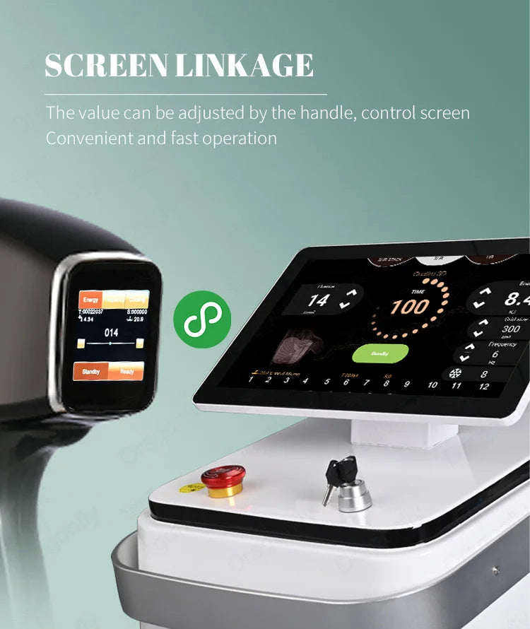 CE Certified 1200W–1800W Diode Laser Hair Removal Machine – 3 Wavelengths 755/808/940/1064nm