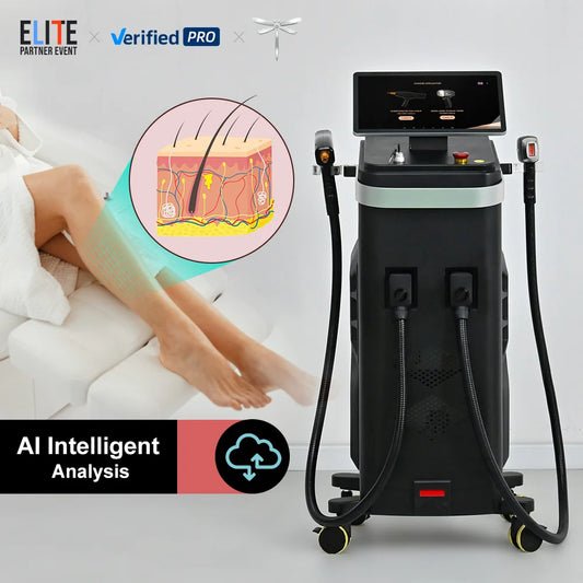 2025 Titanium Diode Laser & Nd Yag | Hair & Tattoo Removal Machine with Carbon Peeling, 755nm 808nm 1064nm Ice Cooling