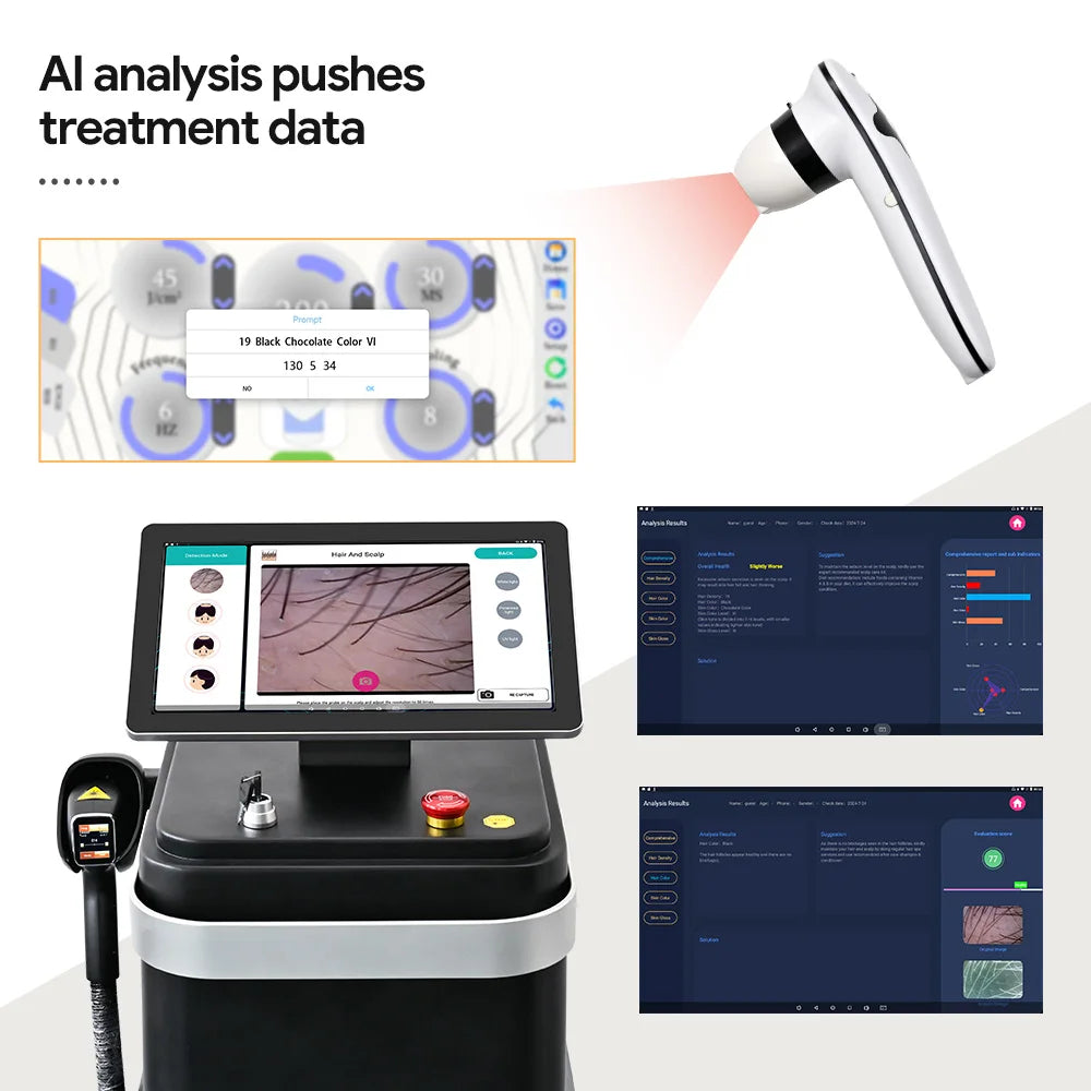 Diode Alexandrite Titanium Laser Hair Removal Machine – 755nm, 808nm, 1064nm, High-Quality Permanent Depilation