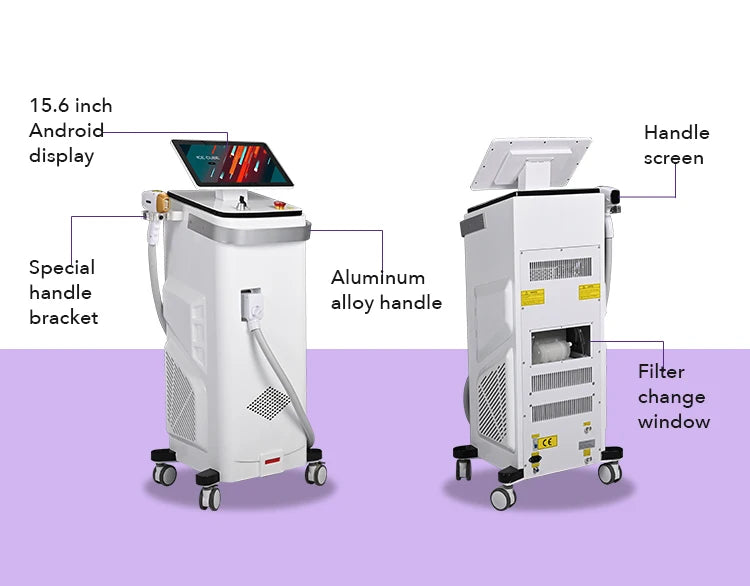 2025 Platinum Alexandrite Diode Laser Hair Removal Machine – 755nm 808nm 1064nm Ice Cooling Permanent Epilator for Salon & Clinic