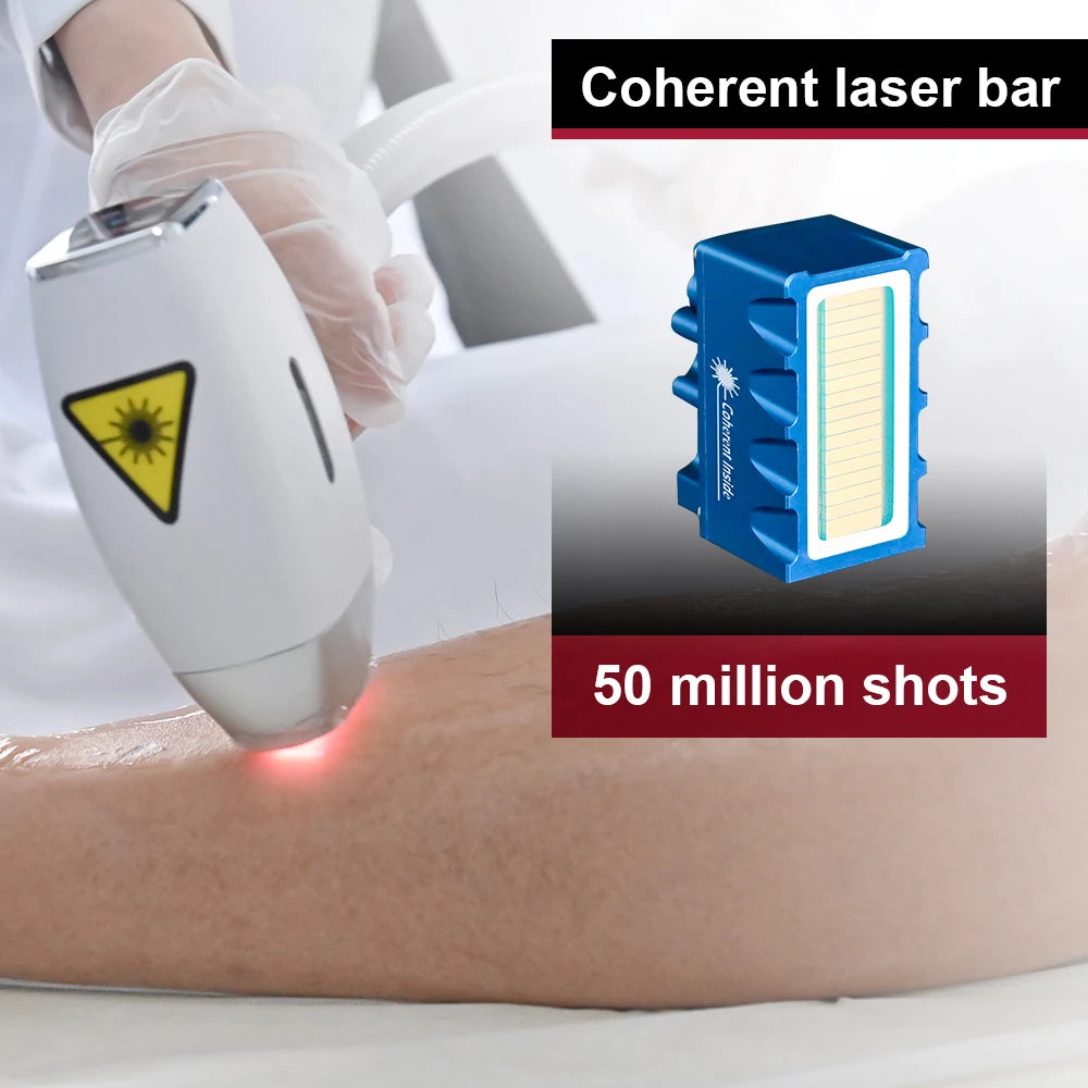 2025 AI Smart Ice Titanium Diode Laser Hair Removal Machine – Switchable Spot, Triple Wavelength