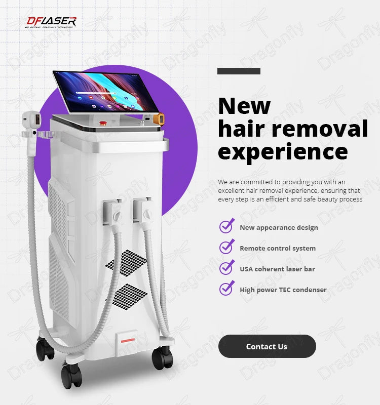 2025 AI Smart Ice Titanium Diode Laser Hair Removal Machine – Switchable Spot, Triple Wavelength