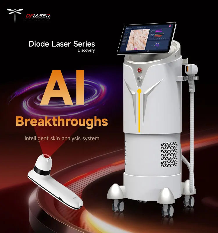 600–1200W Ice Titanium Plus Diode Laser Hair Removal Machine – 4 Wavelengths 808nm