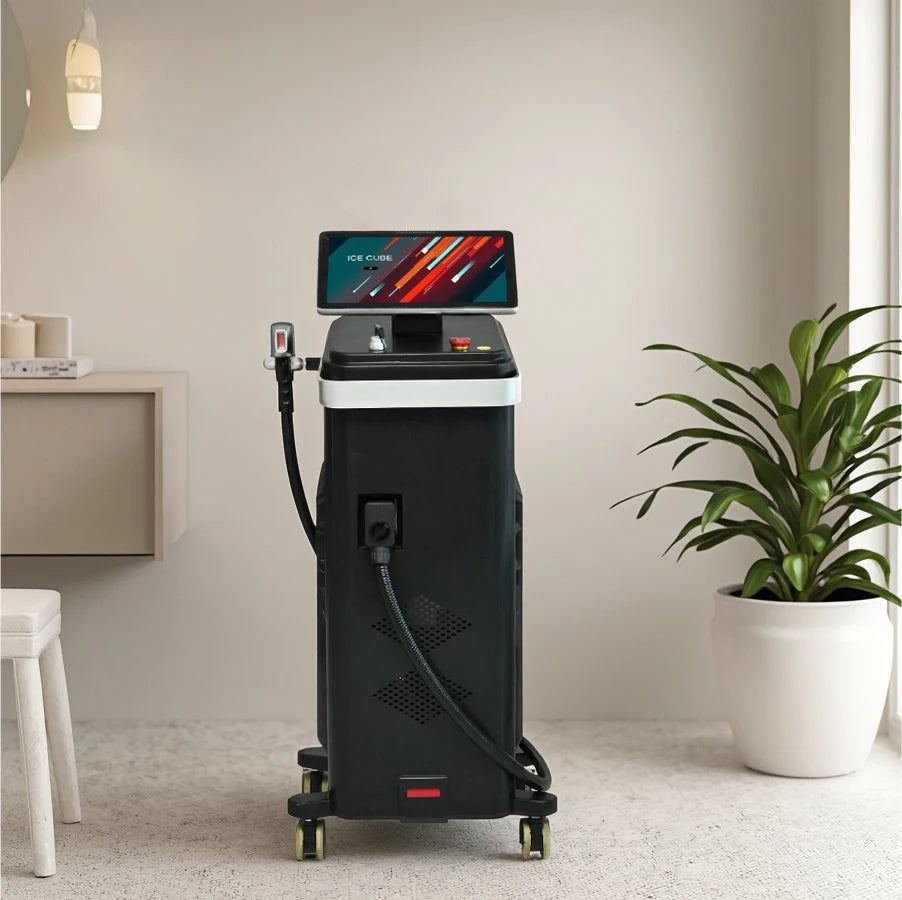 BMLASER Professional Ice-Cooled 4-Wavelength Diode Laser Hair Removal Machine – 755nm, 808nm, 940nm, 1064nm, Painless Treatment