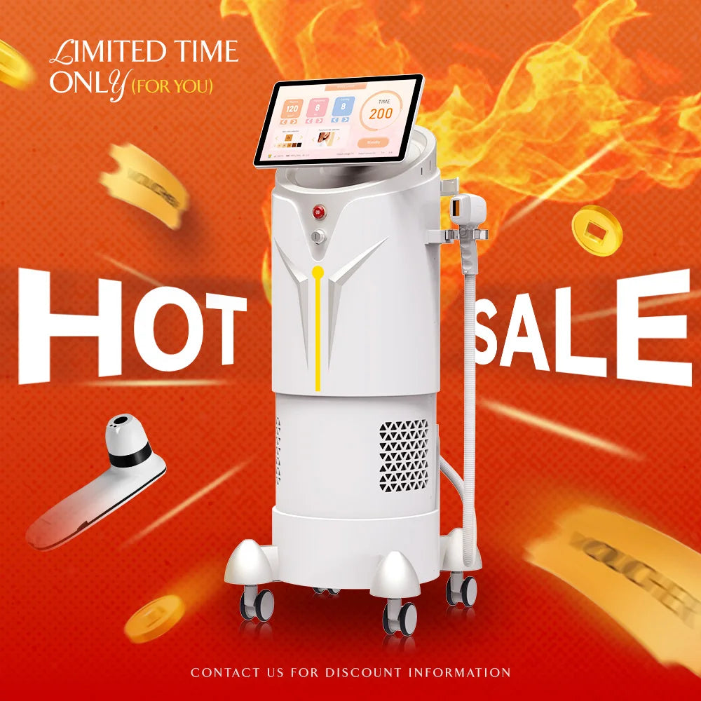 BMLASER 2025 Titanium Ice Diode Laser Hair Removal Machine – 755/808/1064nm, 600–2000W