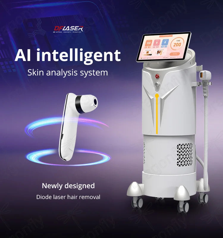 Professional 4 Wavelength Diode Laser Hair Removal Machine – 755nm 808nm 940nm 1064nm, 500W/600W/1600W Ice Cooling System, US/EU Version
