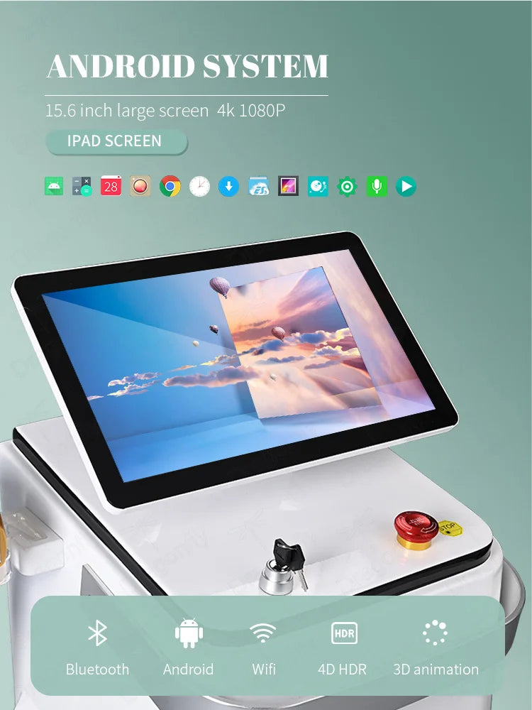 2025 Titanium Diode Laser 3 Wave 755nm 808nm 1064nm | Hair Removal Machine with AI Skin Analysis & Remote Control