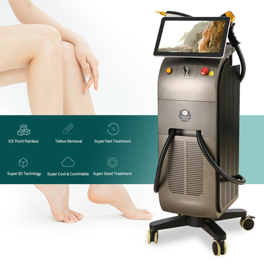 2-in-1 Laser Beauty Equipment – IPL & Diode Laser Hair Removal Machine with Skin Rejuvenation, Professional Salon Use