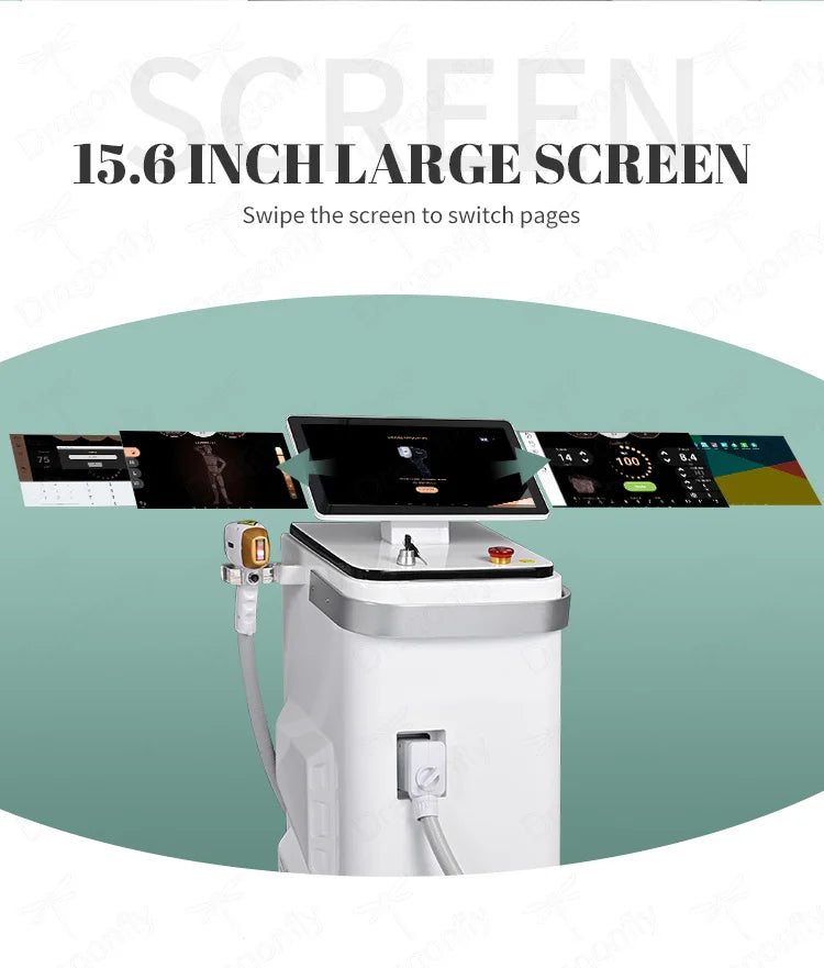 CE Certified 1200W–1800W Diode Laser Hair Removal Machine – 3 Wavelengths 755/808/940/1064nm