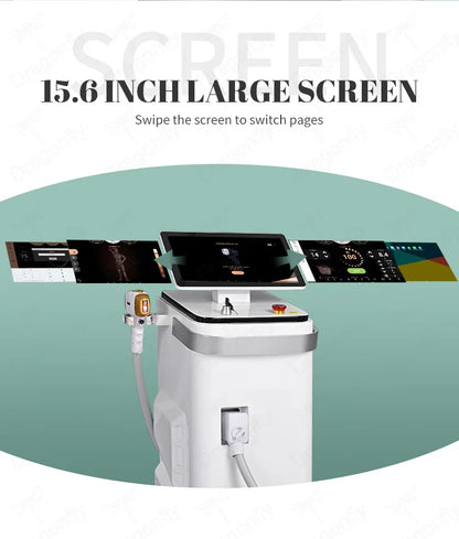 CE Certified 1200W–1800W Diode Laser Hair Removal Machine – 3 Wavelengths 755/808/940/1064nm