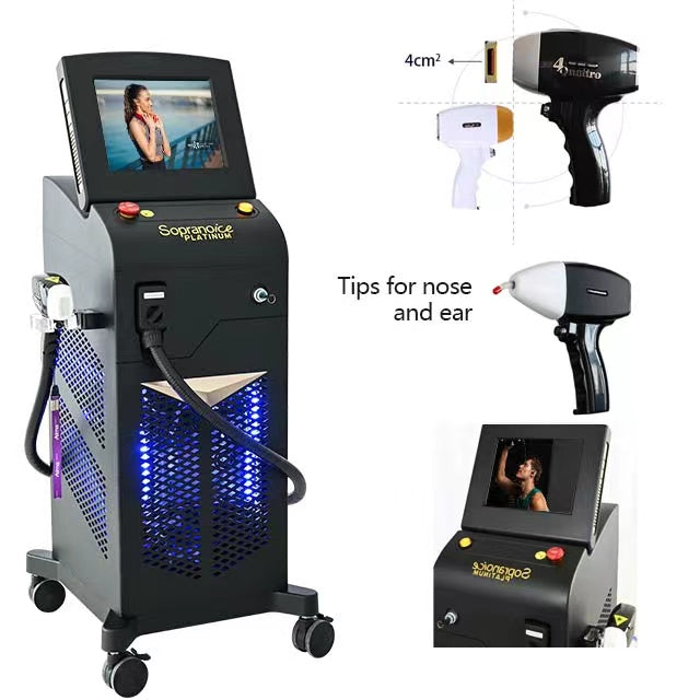 2025 Professional 1200W Diode Laser Hair Removal Machine 3 Wavelengths 755nm 808nm 1064nm for Salon & Clinic Use