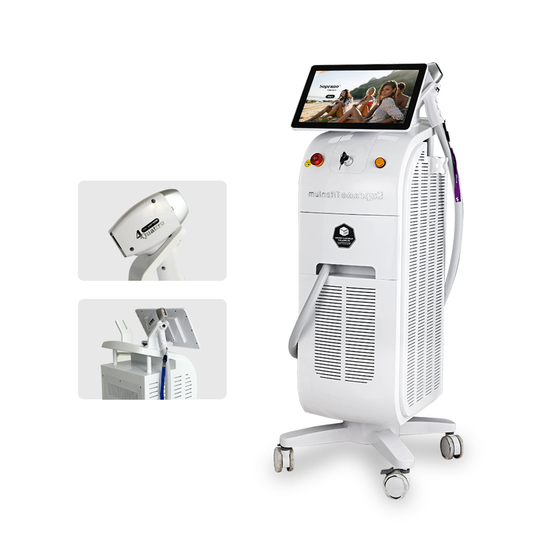 Soprano Ice Titanium 3-Wave Diode Laser Hair Removal Machine – 755nm 808nm 1064nm, 1200W Painless Epilator, Customizable Professional Beauty Device
