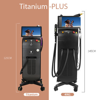 4in1 beauty equipment with hair removal diode laser & nd yag & ipl &rf tattoo removal skin rejuvantation for salon price
