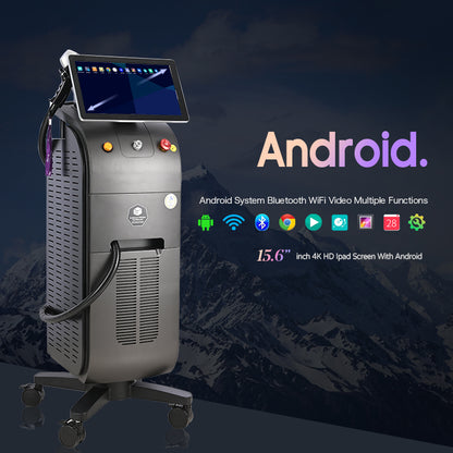 2025 Hot Ice Titanium Diode Laser Hair Removal Machine | Dual or Single Head | CE TUV ISO Certified | 1600–2000W | 4 Wavelengths 755/808/940/1064nm