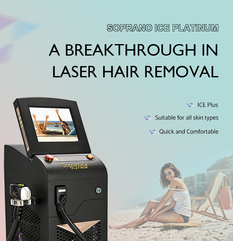 755nm 808nm 1064nm Triple Wavelength Diode Laser Hair Removal Machine – Ice Platinum Alexandrite System